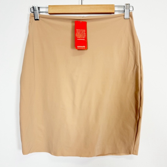 Commando Half Slip with Control Shorts Womens Large HS05 Beige NWT USA Made